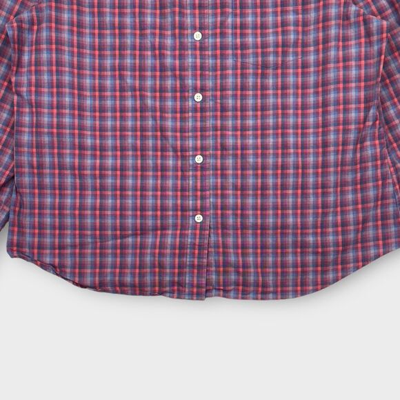 Pendleton Shirt Womens Extra Large Red Blue Check Button Up Long Sleeve Outdoor - Picture 5 of 14